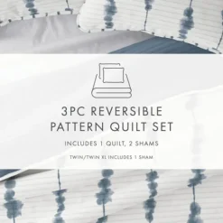 Kirkland's Home Blue Shibori Reversible 2-Pc. Twin Quilt Set- Quilts