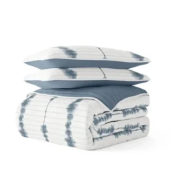 Kirkland's Home Blue Shibori Reversible 3-Pc. Queen Quilt Set- Quilts