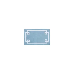 Kirkland's Home Blue Simple Trim Cotton Tufted Bath Mat, 30 In.- Bathroom Rugs