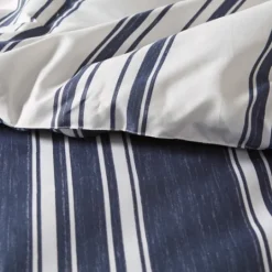 Kirkland's Home Blue Stripe Jackson 3-Pc. Full/Queen Comforter Set- Comforters