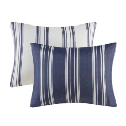 Kirkland's Home Blue Stripe Jackson 3-Pc. King Comforter Set- Comforters