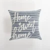 Kirkland's Home Blue Striped Home Sweet Home Throw Pillow- Pillows