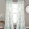 Kirkland's Home Blue Teardrop Leaves Curtain Panel Set, 84 In.- Curtains & Drapes