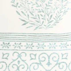 Kirkland's Home Blue Teardrop Leaves Curtain Panel Set, 84 In.- Curtains & Drapes