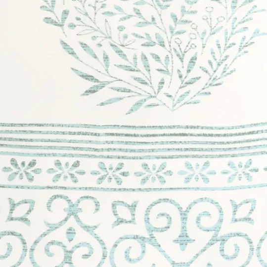 Kirkland's Home Blue Teardrop Leaves Curtain Panel Set, 84 In.- Curtains & Drapes