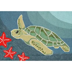 Kirkland's Home Blue Turtle Scatter Rug- Doormats