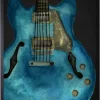 Kirkland's Home Blue Watercolor Guitar Framed Art Print- Framed Art