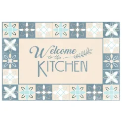 Kirkland's Home Blue Welcome To The Kitchen Floor Mat, 24X36- Kitchen & Floor Mats