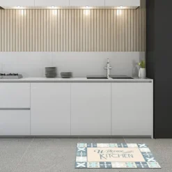 Kirkland's Home Blue Welcome To The Kitchen Floor Mat, 24X36- Kitchen & Floor Mats