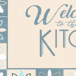 Kirkland's Home Blue Welcome To The Kitchen Floor Mat, 24X36- Kitchen & Floor Mats