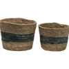 Kirkland's Home Blue Woven Cattail Baskets, Set Of 2- Baskets & Boxes