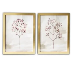 Kirkland's Home Blush Branches Framed Art Prints, Set Of 2- Framed Art