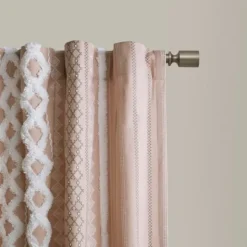 Kirkland's Home Blush Chenille Stripe Curtain Panel, 84 In.- Curtains & Drapes