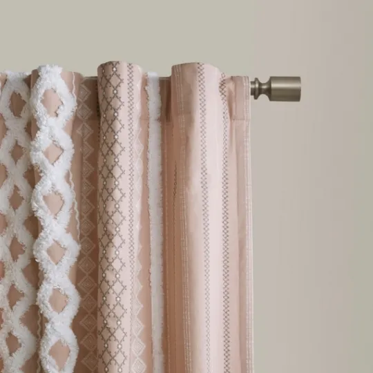 Kirkland's Home Blush Chenille Stripe Curtain Panel, 84 In.- Curtains & Drapes
