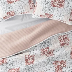 Kirkland's Home Blush Patchwork Reversible 3-Pc. King Quilt Set- Quilts