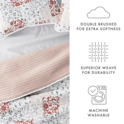 Kirkland's Home Blush Patchwork Reversible 3-Pc. King Quilt Set- Quilts