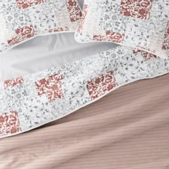 Kirkland's Home Blush Patchwork Reversible 3-Pc. Queen Quilt Set- Quilts
