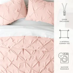 Kirkland's Home Blush Pinched 2-Pc. Twin Duvet Cover Set- Duvets