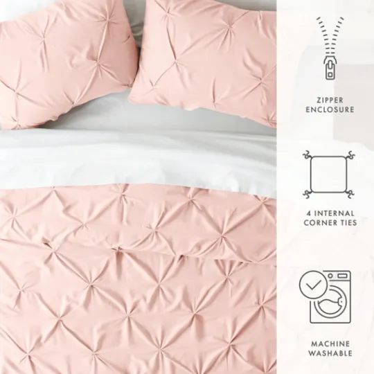 Kirkland's Home Blush Pinched 2-Pc. Twin Duvet Cover Set- Duvets