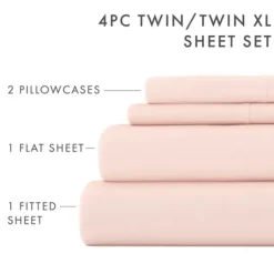Kirkland's Home Blush Ultra Soft 4-Pc. Twin Xl Sheet Set- Bed Sheets