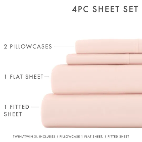 Kirkland's Home Blush Ultra Soft 3-Pc. Twin Sheet Set- Bed Sheets