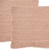 Kirkland's Home Blush Woven Stripes Throw Pillows, Set Of 2- Pillows