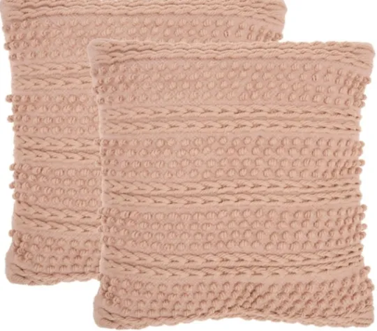 Kirkland's Home Blush Woven Stripes Throw Pillows, Set Of 2- Pillows