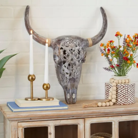 Kirkland's Home Bohemian Bull Wall Plaque- Wall Plaques