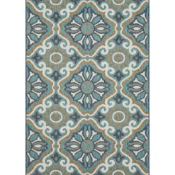 Kirkland's Home Boho Ikat Indoor/Outdoor Area Rug, 5X7- Outdoor Rugs