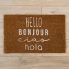 Kirkland's Home Bonjour Ciao Hola Doormat- Doormats