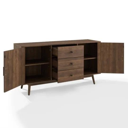 Kirkland's Home Bonnie Brown Midcentury Sideboard Cabinet- Cabinets & Sideboards