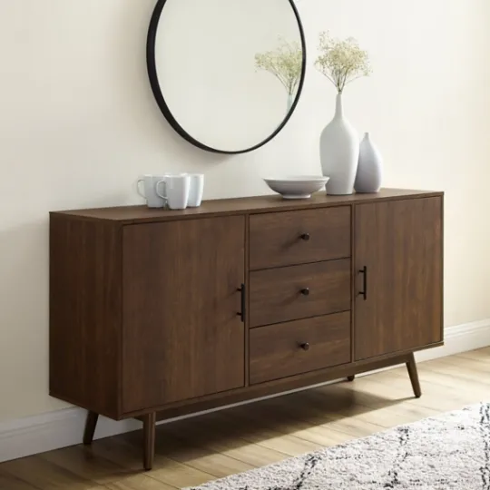 Kirkland's Home Bonnie Brown Midcentury Sideboard Cabinet- Cabinets & Sideboards