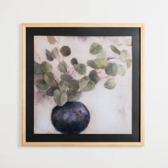 Kirkland's Home Botanical In Blue Vase Framed Art Print- Framed Art