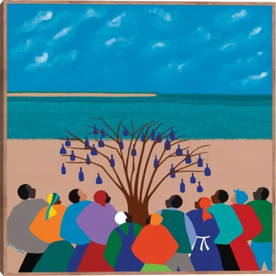 Kirkland's Home Bottle Tree Gullah Islands Framed Canvas Art Print- Framed Art