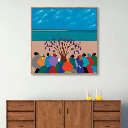 Kirkland's Home Bottle Tree Gullah Islands Framed Canvas Art Print- Framed Art