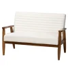Kirkland's Home Boucle & Wood Frame Loveseat- Sofas & Loveseats