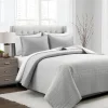 Kirkland's Home Box Stitch Cotton Full/Queen 3-Pc. Quilt Set- Quilts