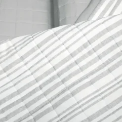 Kirkland's Home Box Stitch Cotton King 3-Pc. Quilt Set- Quilts