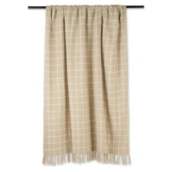 Kirkland's Home Brandy Plaid Fringed Throw- Blankets & Throws
