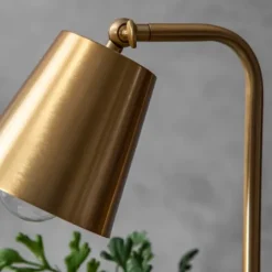 Kirkland's Home Brass Cone Table Lamp With Marble Base- Table Lamps