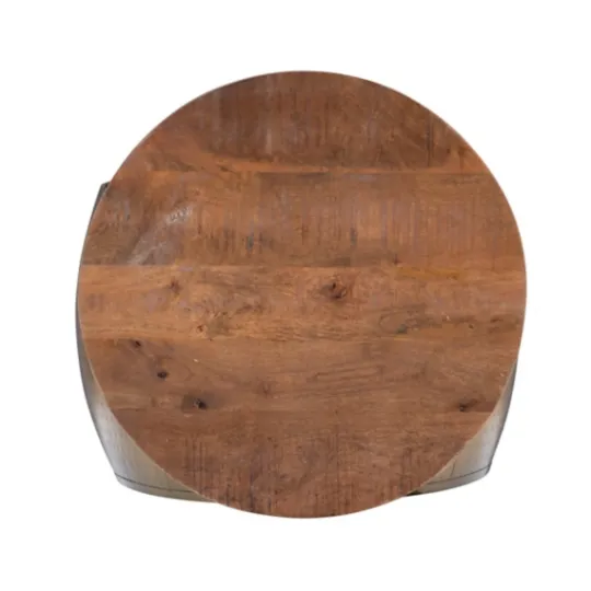 Kirkland's Home Brass Hammered Drum Storage Coffee Table- Coffee Tables