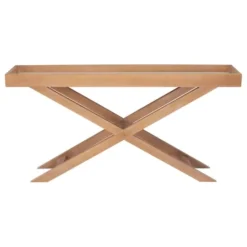 Kirkland's Home Brazilian Pine Tray Top Console Table- Console Tables