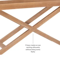 Kirkland's Home Brazilian Pine Tray Top Console Table- Console Tables