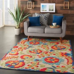 Kirkland's Home Bright Abstract Floral Outdoor Area Rug, 5X7- Outdoor Rugs