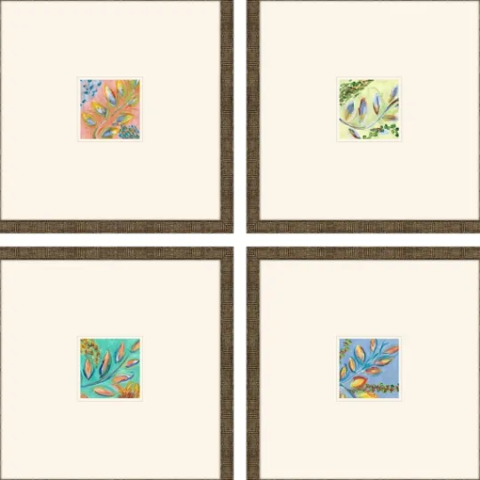 Kirkland's Home Bright Botanicals I Framed Art Prints, Set Of 4- Framed Art