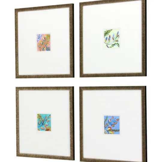 Kirkland's Home Bright Botanicals I Framed Art Prints, Set Of 4- Framed Art