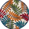 Kirkland's Home Bright Branches Round Outdoor Area Rug, 5X5- Outdoor Rugs
