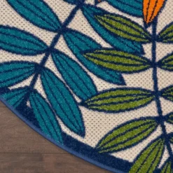 Kirkland's Home Bright Branches Round Outdoor Area Rug, 5X5- Outdoor Rugs