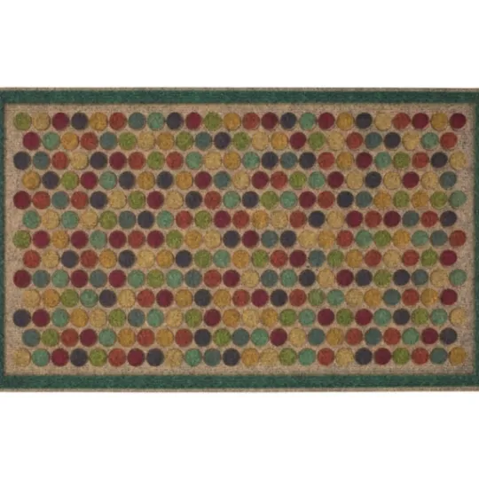 Kirkland's Home Bright Colorful Dots Ornamental Entry Doormat- Doormats