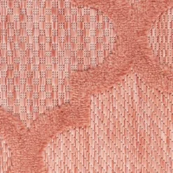 Kirkland's Home Bright Coral Trellis Outdoor Area Rug, 4X6- Outdoor Rugs